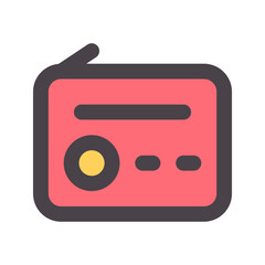 radio flat line icon