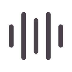 sound waves flat line icon