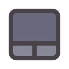 touchpad flat line icon