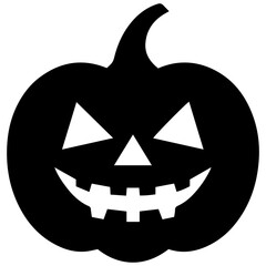 Pumpkin silhouette icon on a white background