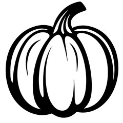 Pumpkin silhouette icon on a white background