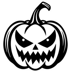 Pumpkin silhouette icon on a white background