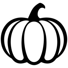 Pumpkin silhouette icon on a white background