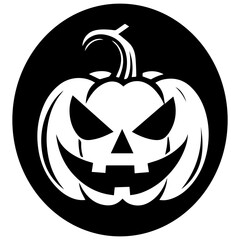 Pumpkin silhouette icon on a white background