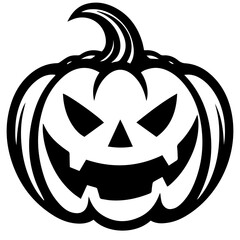 Pumpkin silhouette icon on a white background