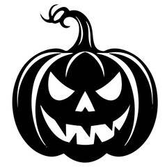 Pumpkin silhouette icon on a white background