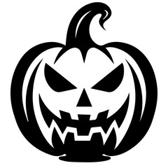 Pumpkin silhouette icon on a white background