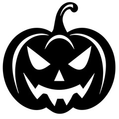 Pumpkin silhouette icon on a white background