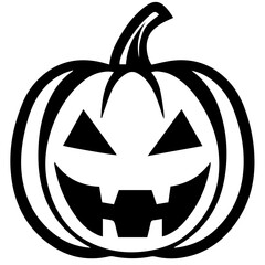 Pumpkin silhouette icon on a white background