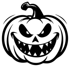 Pumpkin silhouette icon on a white background