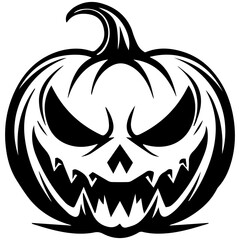 Pumpkin silhouette icon on a white background