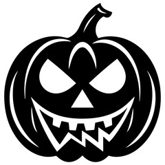 Pumpkin silhouette icon on a white background
