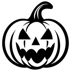 Pumpkin silhouette icon on a white background