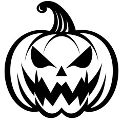 Pumpkin silhouette icon on a white background