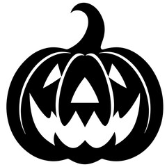 Pumpkin silhouette icon on a white background