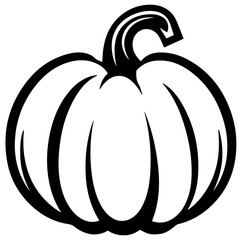 Pumpkin silhouette icon on a white background