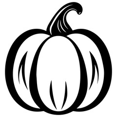 Pumpkin silhouette icon on a white background