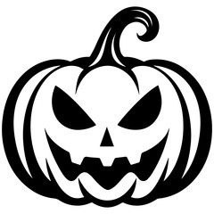 Pumpkin silhouette icon on a white background