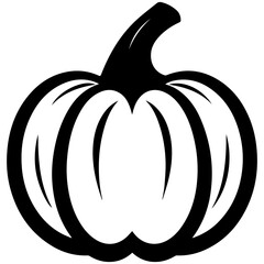 Pumpkin silhouette icon on a white background
