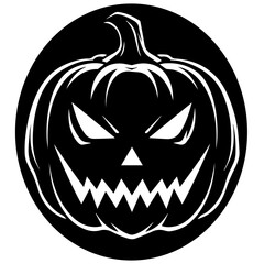 Pumpkin silhouette icon on a white background