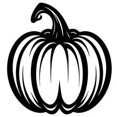Pumpkin silhouette icon on a white background