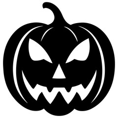 Pumpkin silhouette icon on a white background