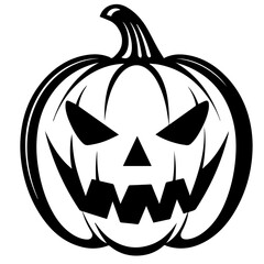 Pumpkin silhouette icon on a white background