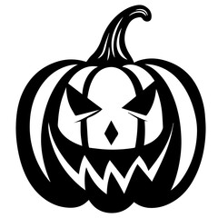 Pumpkin silhouette icon on a white background