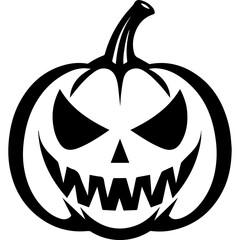 Pumpkin silhouette icon on a white background