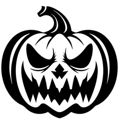 Pumpkin silhouette icon on a white background