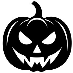 Pumpkin silhouette icon on a white background