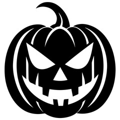 Pumpkin silhouette icon on a white background