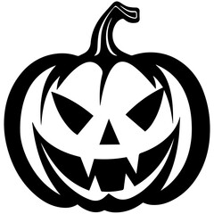 Pumpkin silhouette icon on a white background