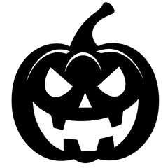 Pumpkin silhouette icon on a white background