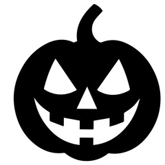 Pumpkin silhouette icon on a white background