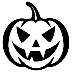 Pumpkin silhouette icon on a white background