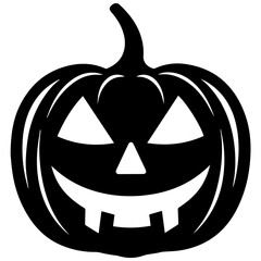 Pumpkin silhouette icon on a white background