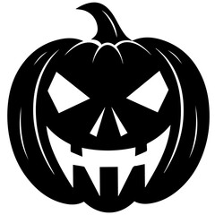 Pumpkin silhouette icon on a white background