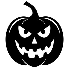 Pumpkin silhouette icon on a white background