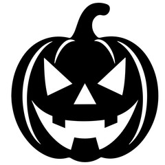 Pumpkin silhouette icon on a white background