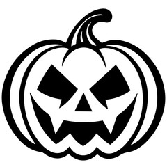 Pumpkin silhouette icon on a white background
