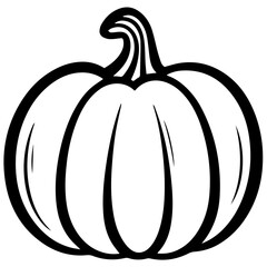 Pumpkin silhouette icon on a white background