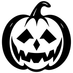 Pumpkin silhouette icon on a white background