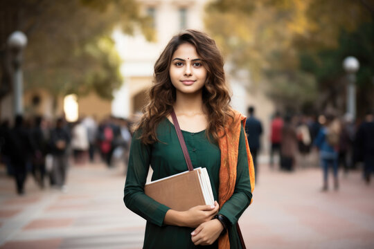 pretty indian college girl at the University