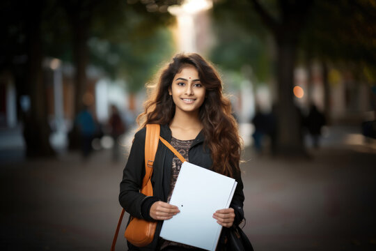 pretty indian college girl at the University