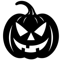 Pumpkin silhouette icon on a white background