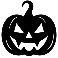 Pumpkin silhouette icon on a white background