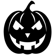 Pumpkin silhouette icon on a white background