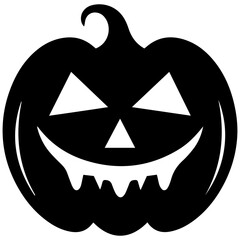 Pumpkin silhouette icon on a white background