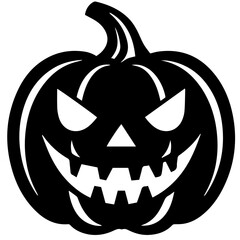 Pumpkin silhouette icon on a white background